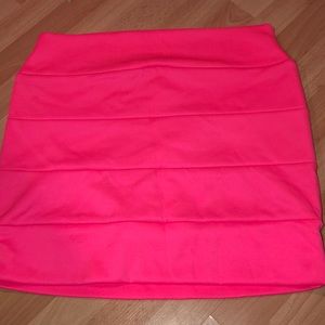 Neon pink skirt